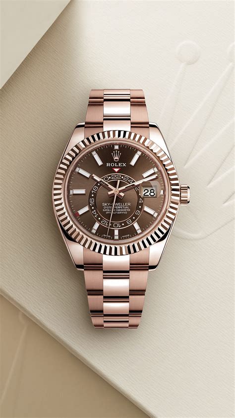 rolex sky dweller chocolate rose gold|rolex sky dweller ref 326934.